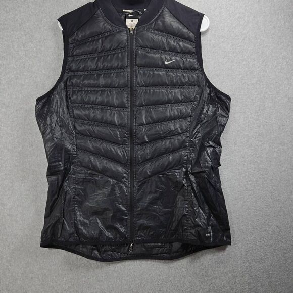 Nike Aeroloft 800 Vest 548152 010 XL Black 3m Mens Running Lightweight Goose Dow - Picture 1 of 15